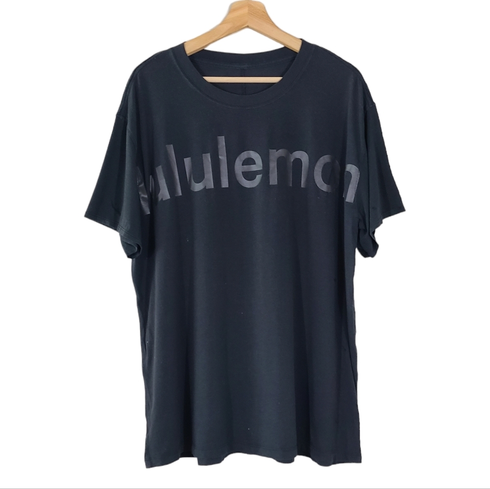lululemon athletica Black Short Sleeve Logo Tee